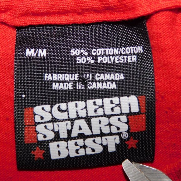 VTG 1989 NHL Stanley Cup Champions Calgary Flames Mens M T Shirt Screen Stars - Picture 5 of 8